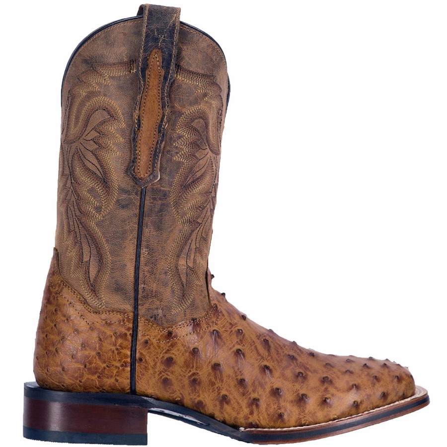 Boots & Shoes * | Dan Post Boot Company Dan Post Men'S Alamosa Full Quill Ostrich Square Toe Boot