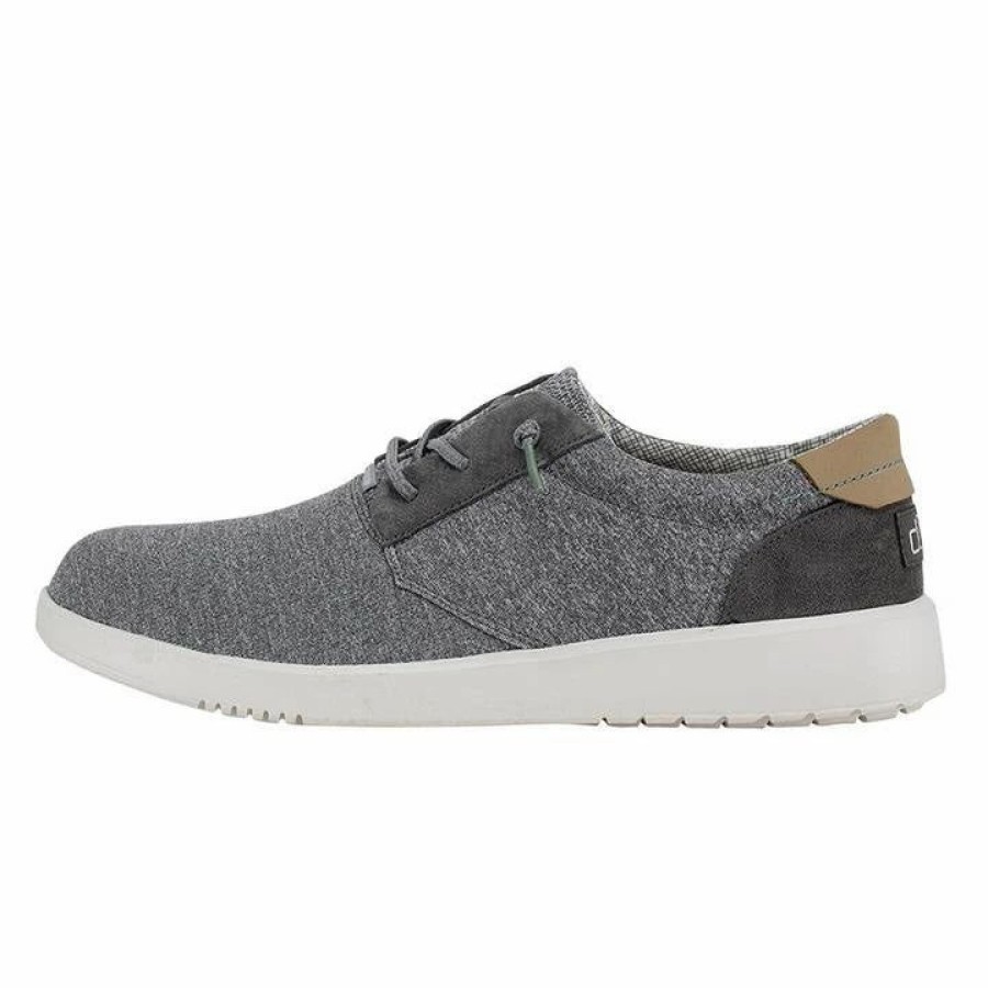 Boots & Shoes * | Heydude Hey Dude Grey Hugo Stretch Shoes