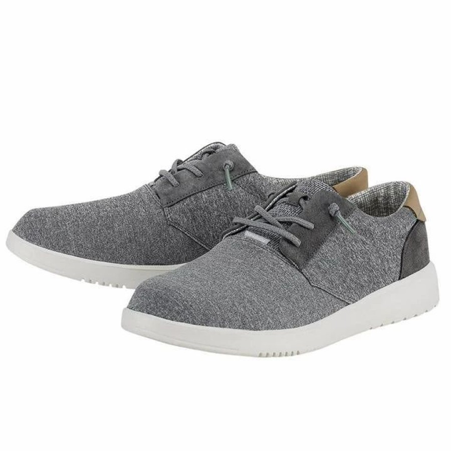 Boots & Shoes * | Heydude Hey Dude Grey Hugo Stretch Shoes