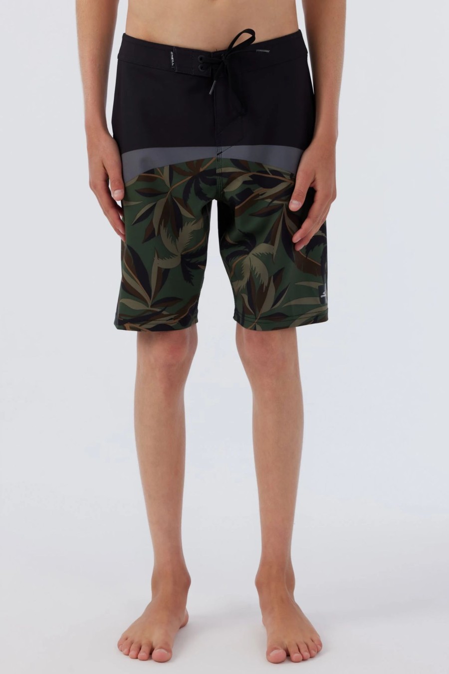 Boys * | O'Neill Hyperfreak Tech Block 17" Boardshort Army