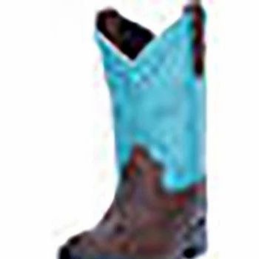 Boots & Shoes * | Dan Post Boot Company Dan Post Boot Youth Punky Brown Blue Cowboy Boot