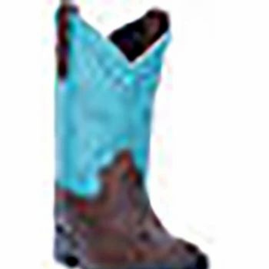 Boots & Shoes * | Dan Post Boot Company Dan Post Boot Youth Punky Brown Blue Cowboy Boot