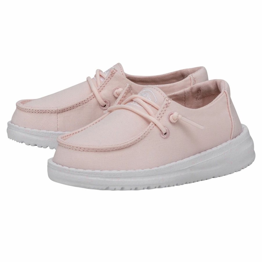 Boots & Shoes * | Heydude Hey Dude Wendy Toddler Slub Canvas Pink