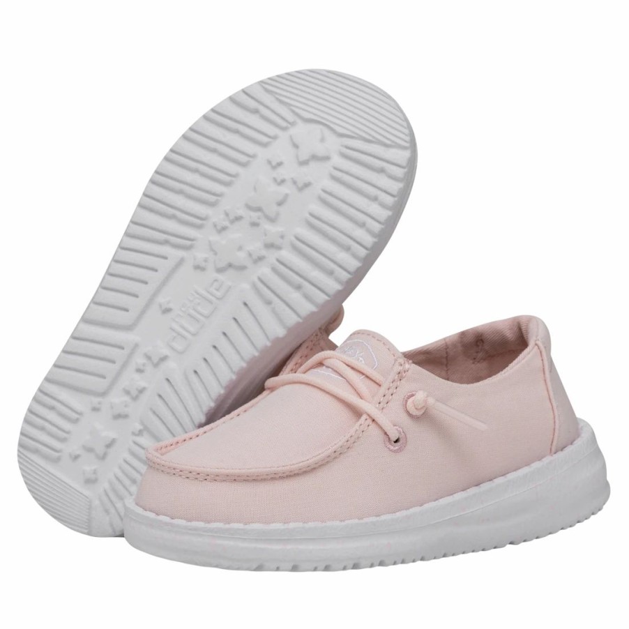 Boots & Shoes * | Heydude Hey Dude Wendy Toddler Slub Canvas Pink