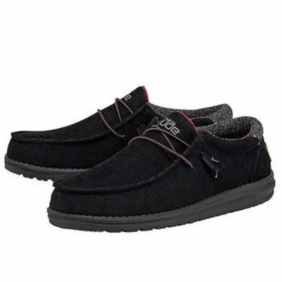 Boots & Shoes * | Heydude Hey Dude Men'S Wally Corduroy- Jet Black