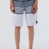 Boys * | O'Neill Lennox Stripe 18" Boardshort White