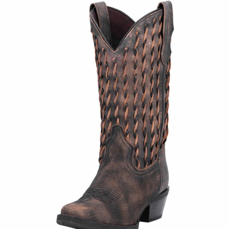 Boots & Shoes * | Dan Post Boot Company Laredo Women'S Brown Twisted Aymee Snip Toe Boot