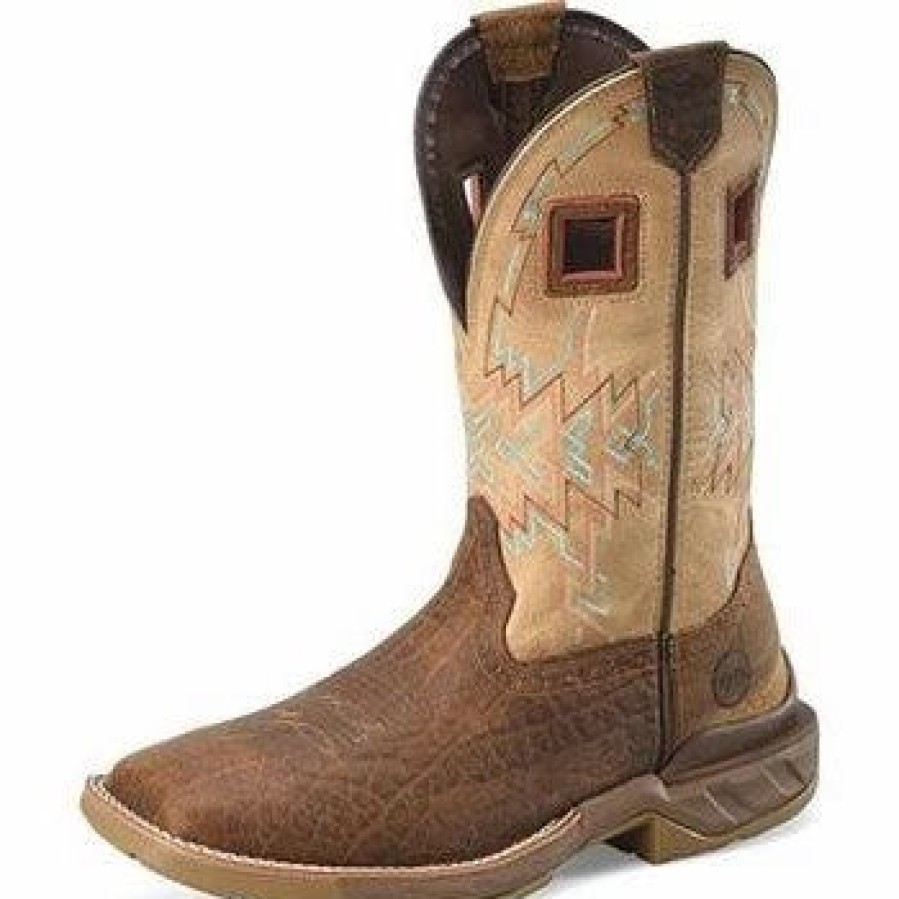 Boots & Shoes * | Double H Richland Shoe Co Double H Men'S Buffalo Print Leather And Revel Oatmeal Oil And Slip Resistant Work Boots 03Tkfl22