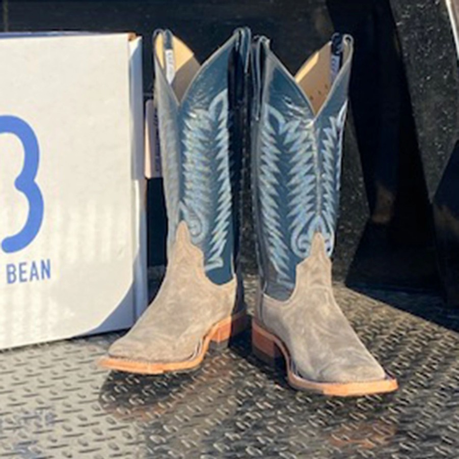 Boots & Shoes * | Anderson Bean Women'S Grey & Regal Blue Waxy Kudu Boots