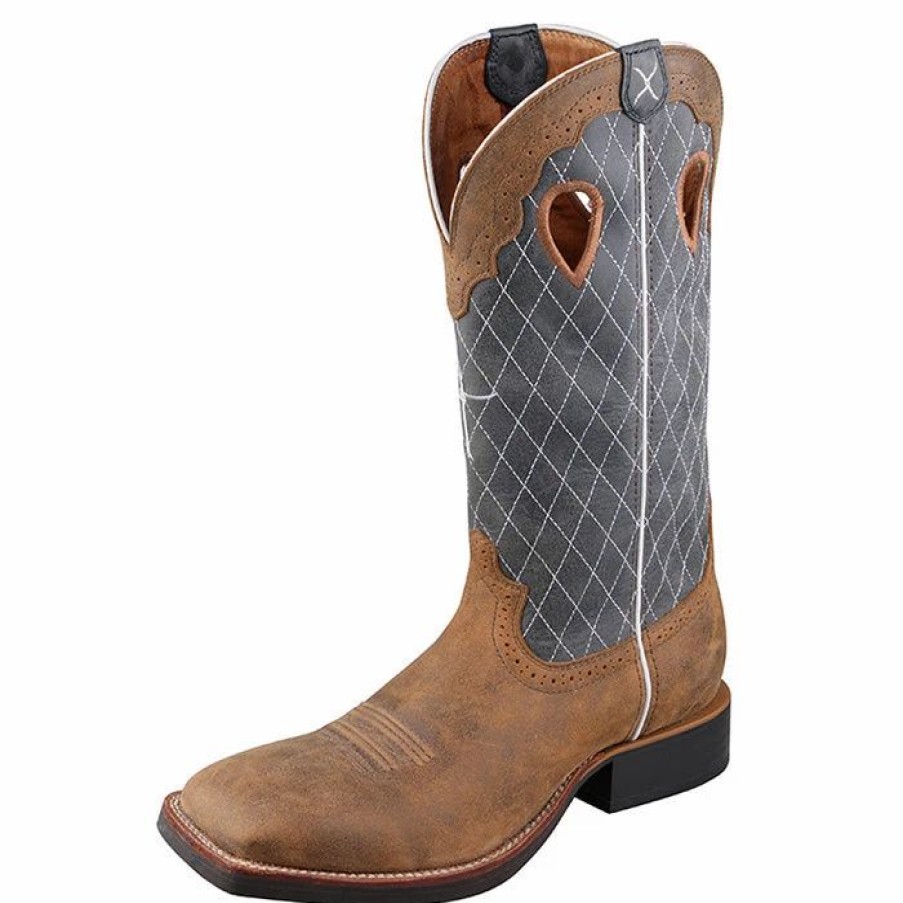 Boots & Shoes * | Twisted X Men'S 14 Square Toe Rubber Outsole Western Boot