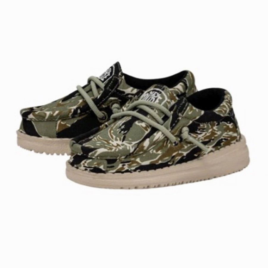 Boots & Shoes * | Heydude Hey Dude Wally Toddler Ripstop Tiger Stripe Camoflauge