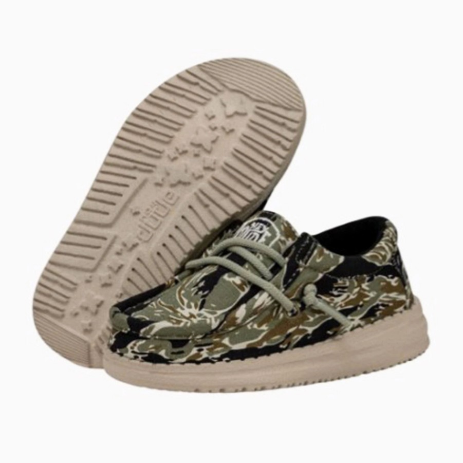 Boots & Shoes * | Heydude Hey Dude Wally Toddler Ripstop Tiger Stripe Camoflauge