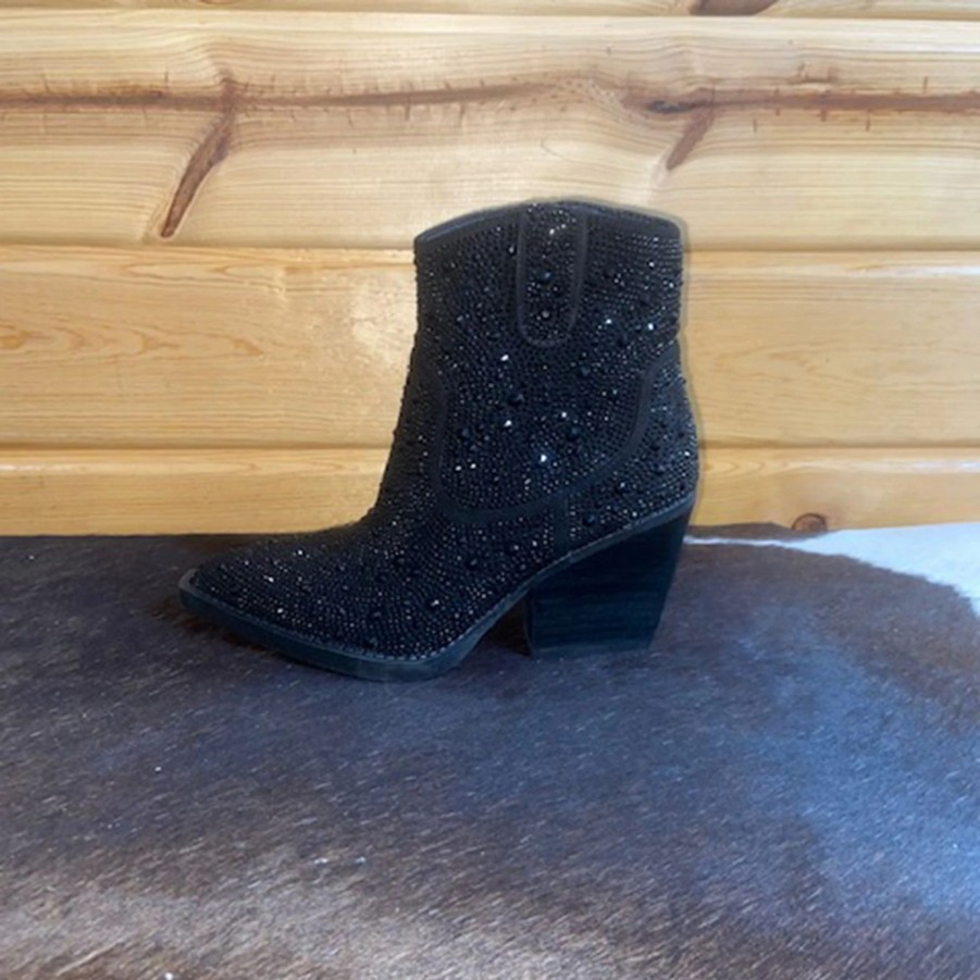 Boots & Shoes * | Very G Wolfpack Brands Black Sparkle Bootie