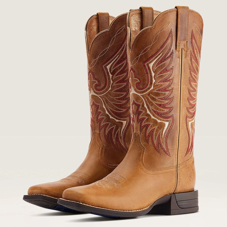 Boots & Shoes * | Ariat Women'S Rockdale Almond Buff Boots