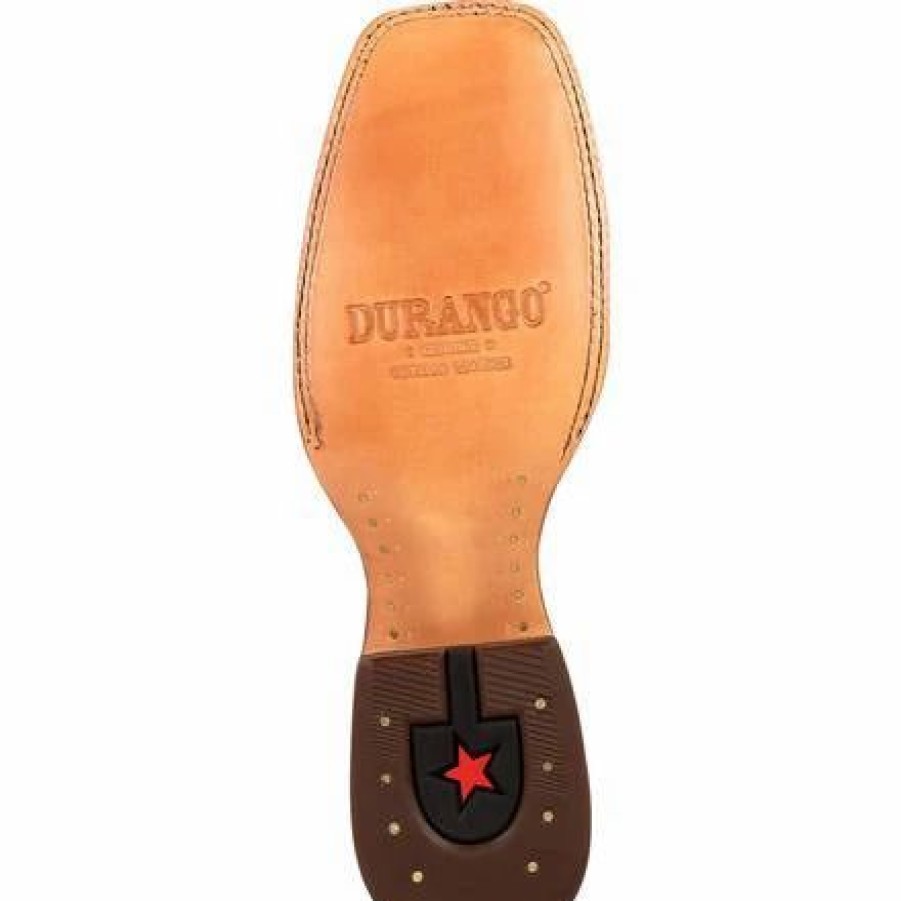 Boots & Shoes * | Durango Men'S Black And Blue Full Quill Square Toe Boot