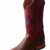 Boots & Shoes * | Hooey Women'S Red And Brown Diamond Stitch Boots