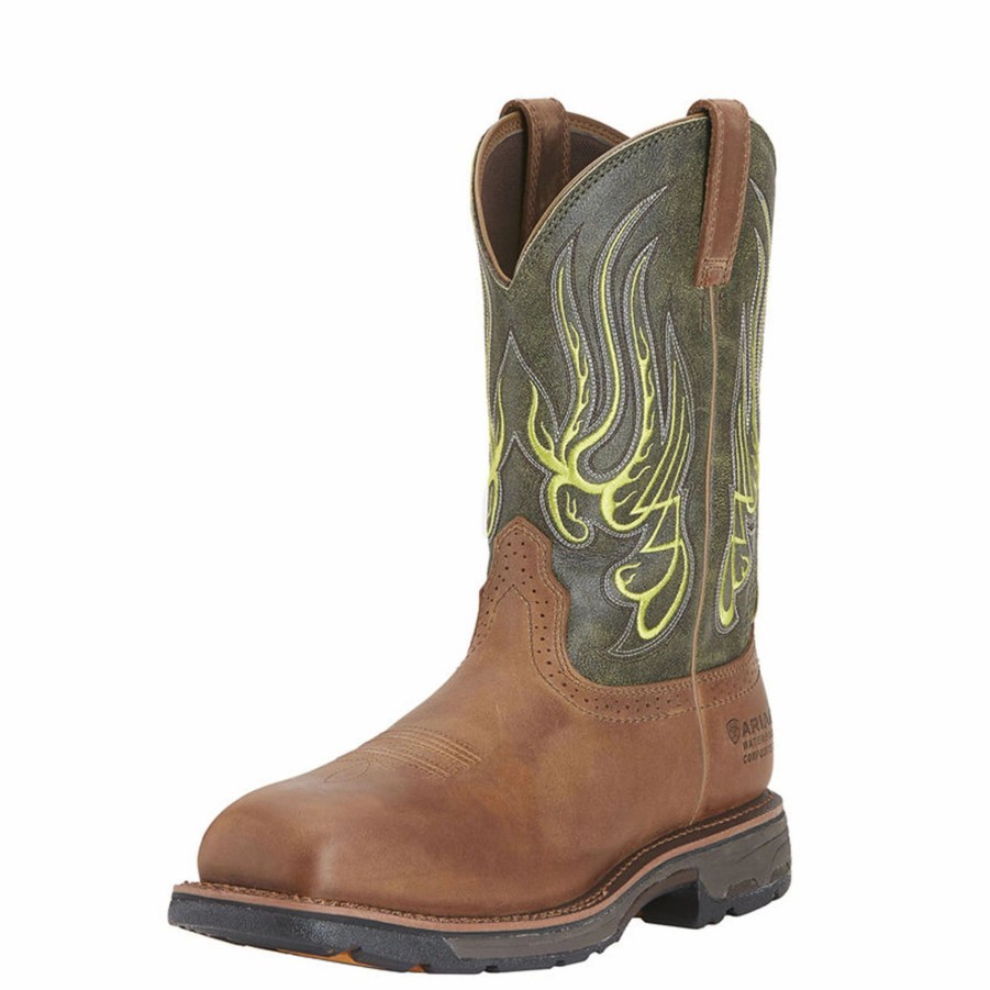 Boots & Shoes * | Ariat Men'S Workhog Mesteno Waterproof Composite Toe Work Boot 03Comfl22