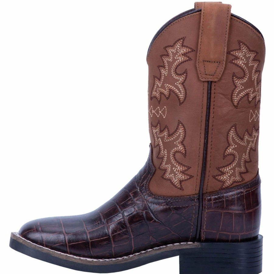 Boots & Shoes * | Dan Post Boot Company Dan Post Kid'S Chocolate Gator Print Boots