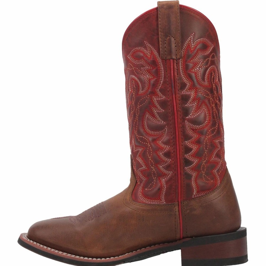 Boots & Shoes * | Laredo Tan And Red Darla Boots