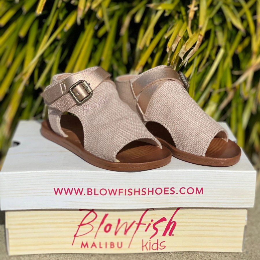 Boots & Shoes * | Blowfish Llc Blowfish Blush & Rose Gold Toddler Sandal