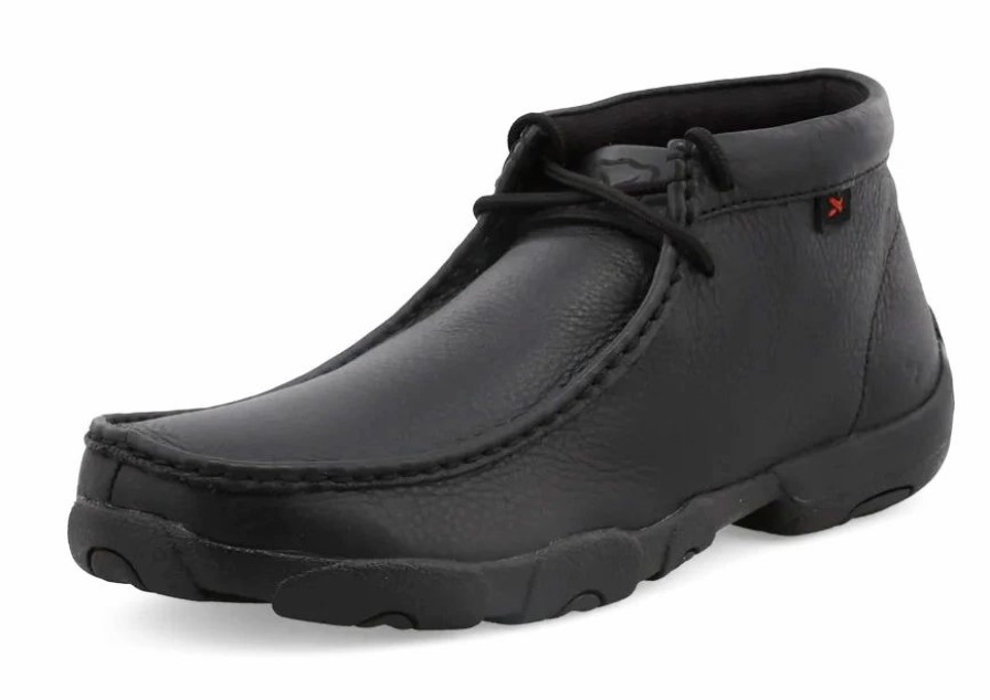 Boots & Shoes * | Twisted X Men'S Soft Black Leather Driving Moc