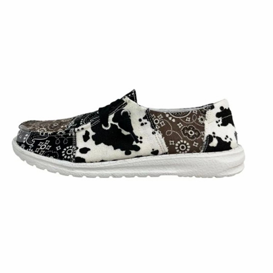 Boots & Shoes * | Very G Wolfpack Brands Black/Brown Bandana Print Shoes