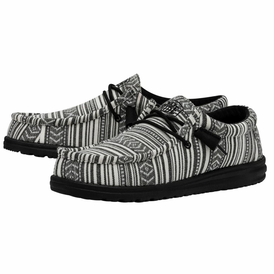 Boots & Shoes * | Heydude Hey Dude Wally Serape Black Gravel