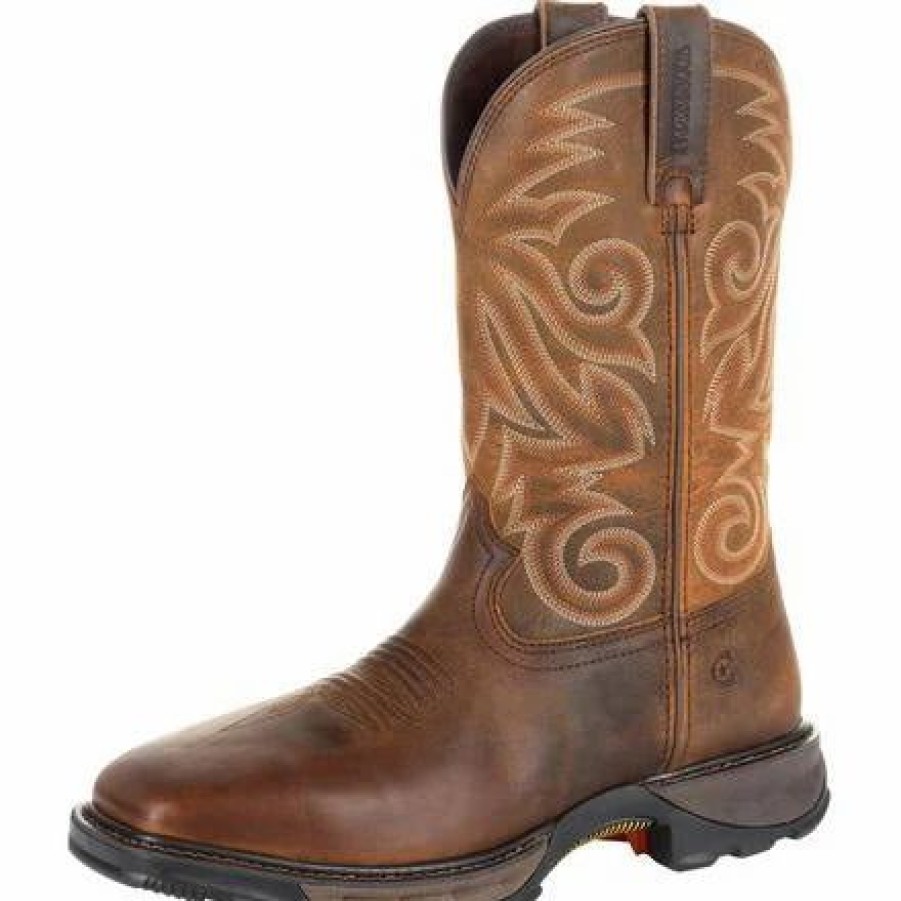 Boots & Shoes * | Durango Men'S Brown Maverick Square Steel Toe Boot