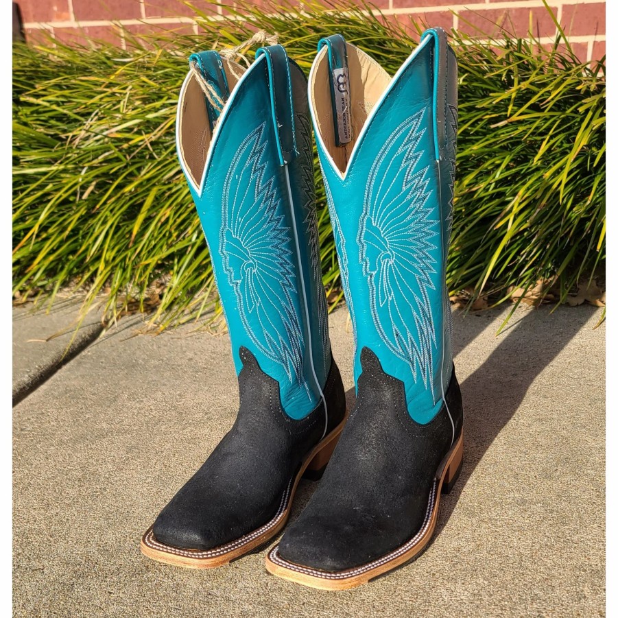 Boots & Shoes * | Anderson Bean Black Pig/Autumn Teal Boots