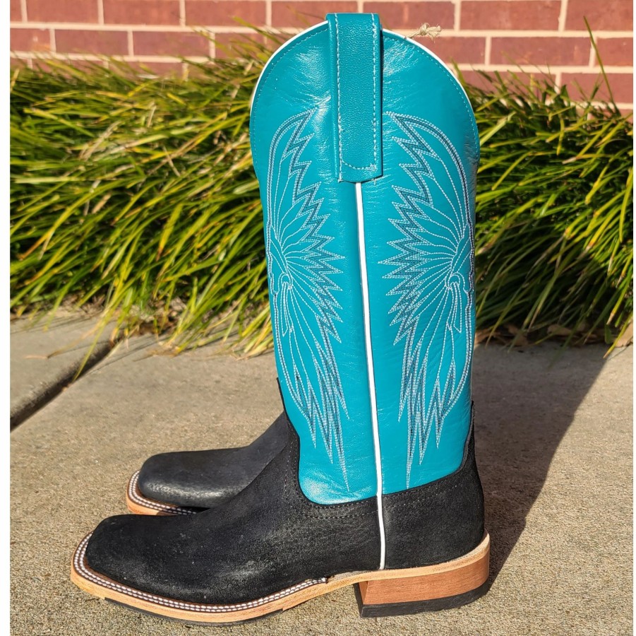 Boots & Shoes * | Anderson Bean Black Pig/Autumn Teal Boots