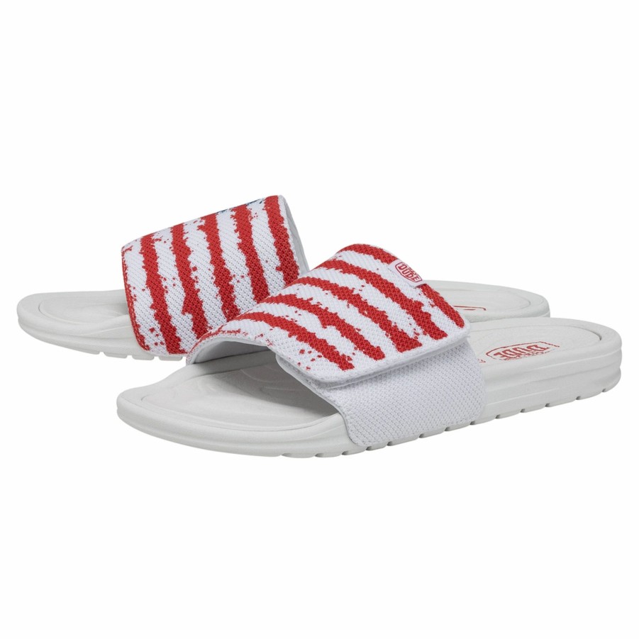 Boots & Shoes * | Heydude Hey Dude Men'S Phoenix Flag Slides