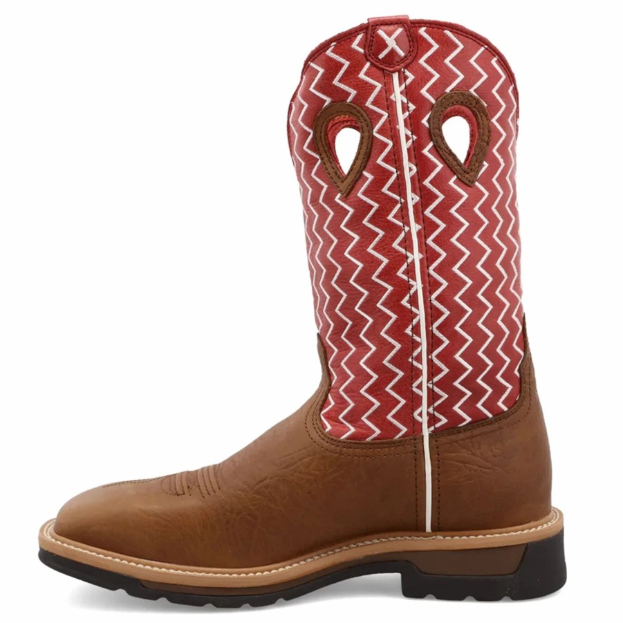 Boots & Shoes * | Twisted X Men'S Distressed Saddle Cherry Work Boot