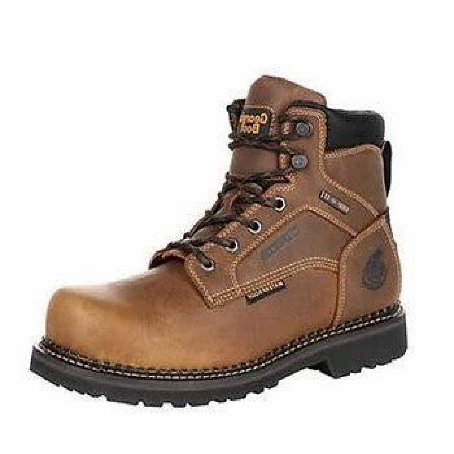 Boots & Shoes * | Georgia Boots Men'S Revamp Steel Toe Internal Metguard Waterproof Work Boot