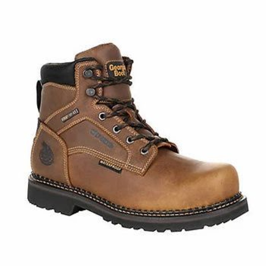 Boots & Shoes * | Georgia Boots Men'S Revamp Steel Toe Internal Metguard Waterproof Work Boot