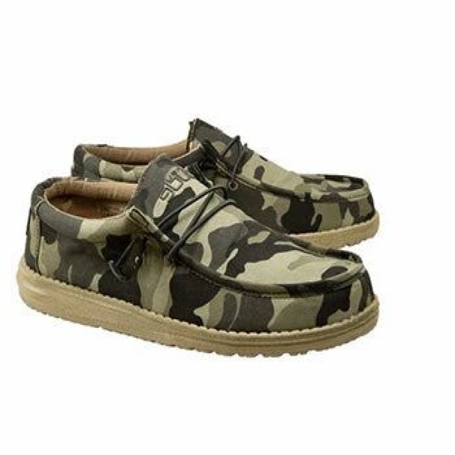 Boots & Shoes * | Heydude Hey Dude Men'S Wally Canvas Camo Shoe