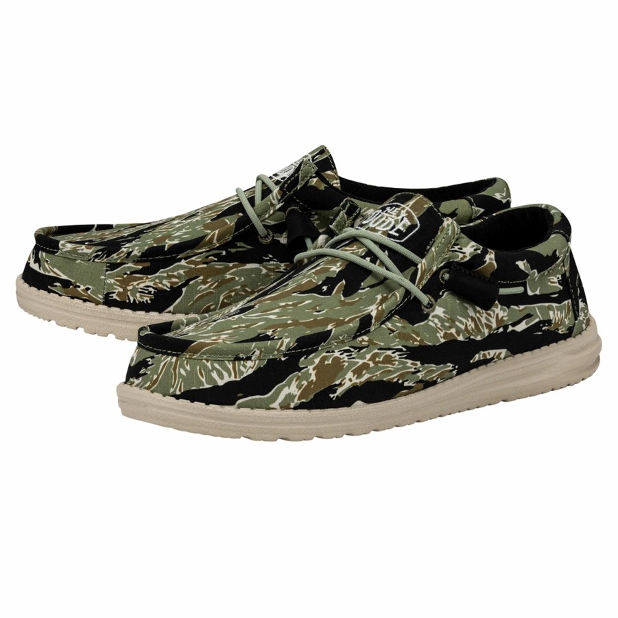 Boots & Shoes * | Heydude Hey Dude Men'S Wally Ripstop Tiger Stripe Camo