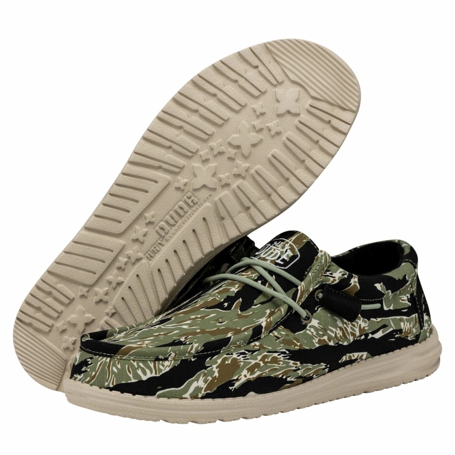 Boots & Shoes * | Heydude Hey Dude Men'S Wally Ripstop Tiger Stripe Camo