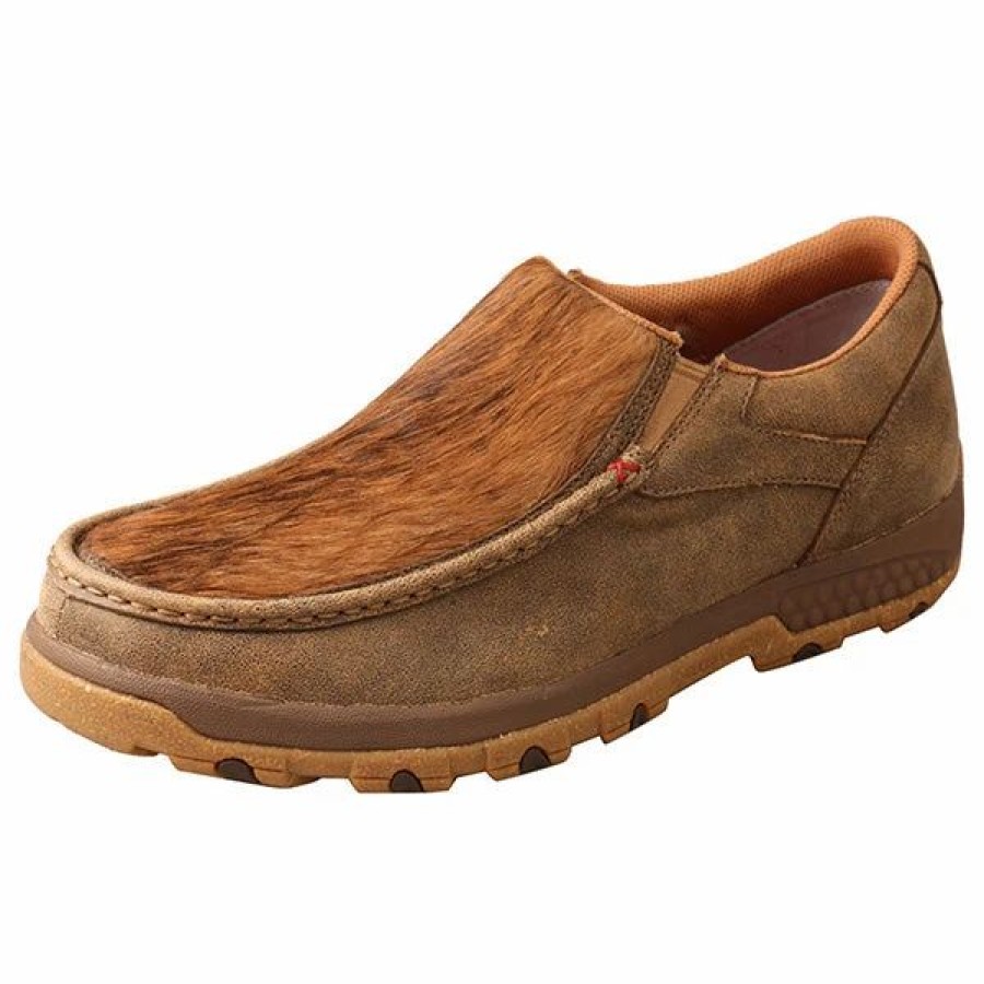 Boots & Shoes * | Twisted X Men'S Cowhide Brindle Cell Stretch Slip-On Moc