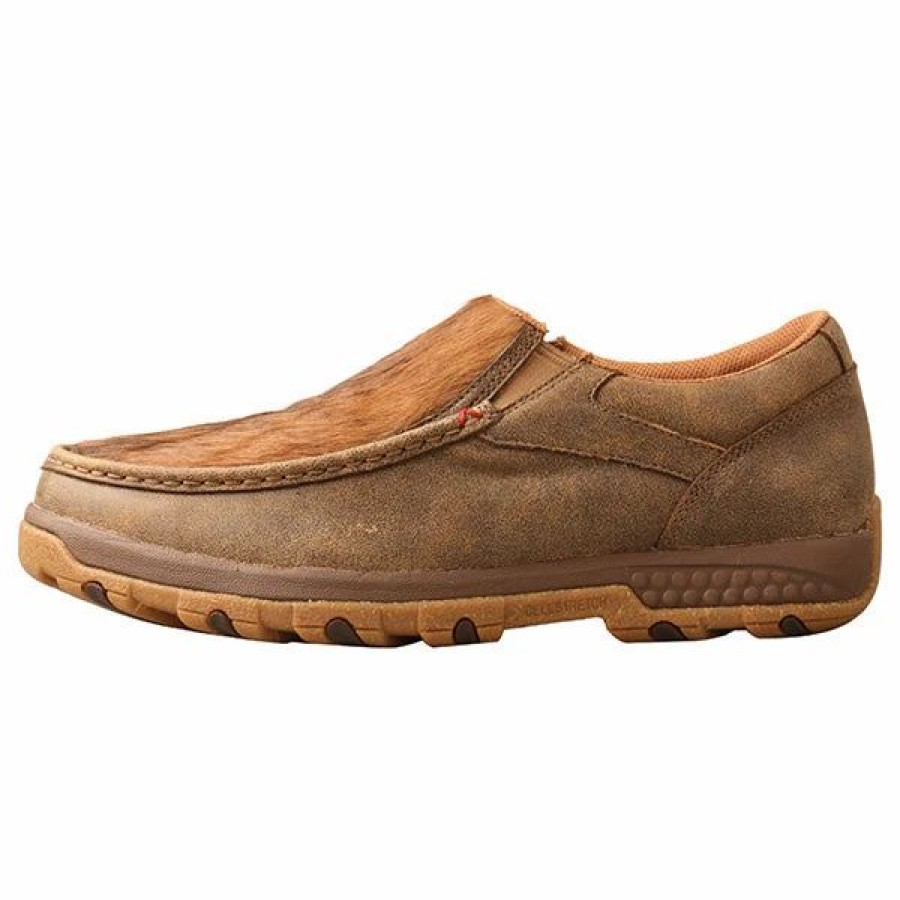 Boots & Shoes * | Twisted X Men'S Cowhide Brindle Cell Stretch Slip-On Moc