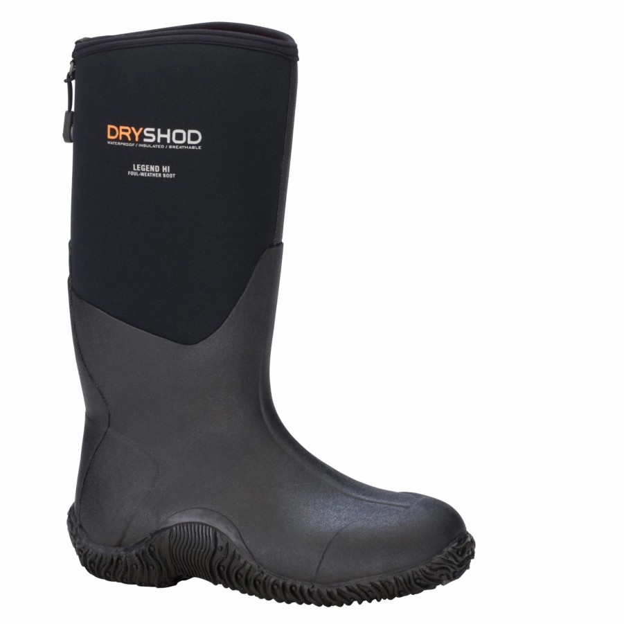 Boots & Shoes * | Dryshod West Dryshod Men'S Black Waterproof High Boot