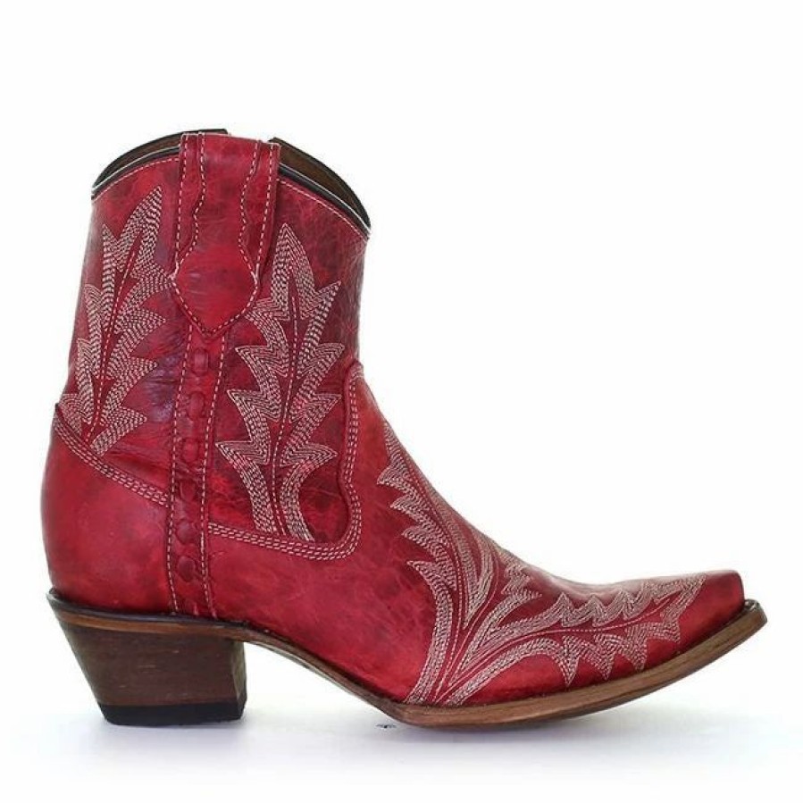 Boots & Shoes * | Corral Boots Corral Red Ankle Boot