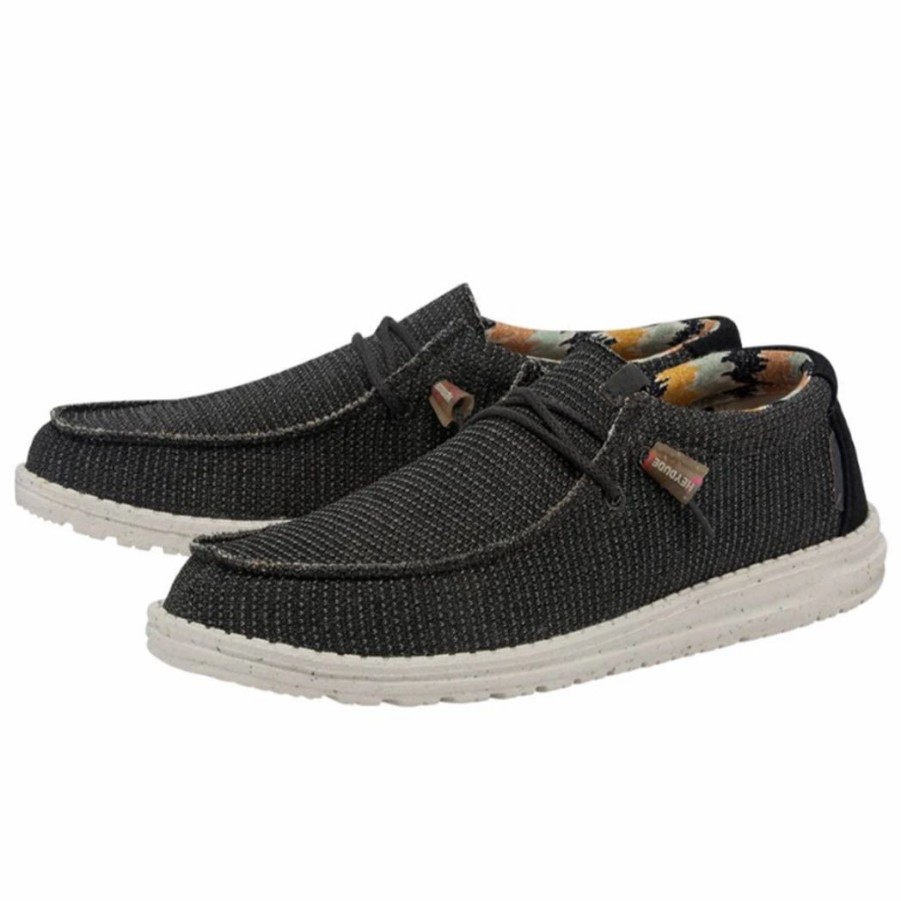 Boots & Shoes * | Heydude Hey Dude Wally Knit Charcoal