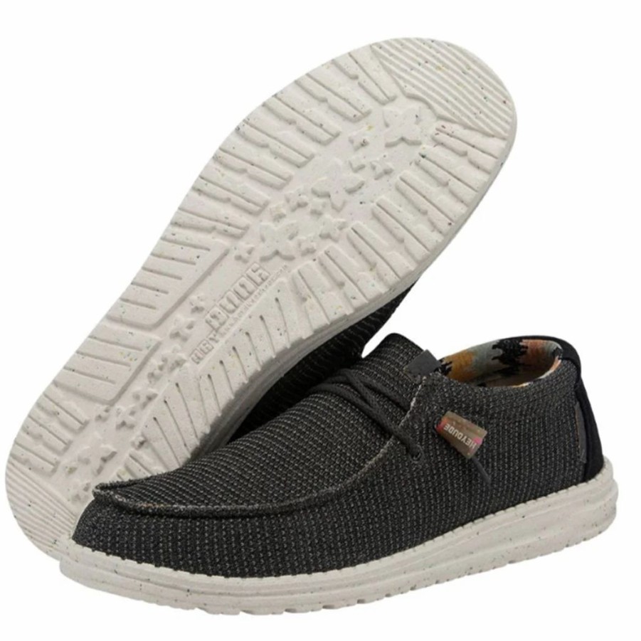 Boots & Shoes * | Heydude Hey Dude Wally Knit Charcoal