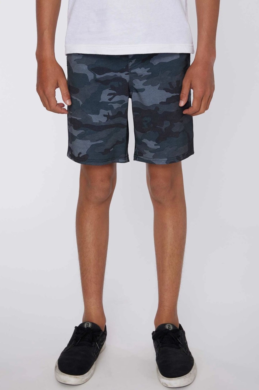 Boys * | O'Neill Boy'S Reserve E-Waist Hybrid Shorts Black Camo