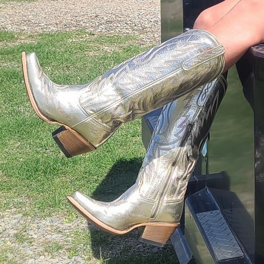 Boots & Shoes * | Lane Boots Junk Gypsy Gold Metallic Nighthawk Boots