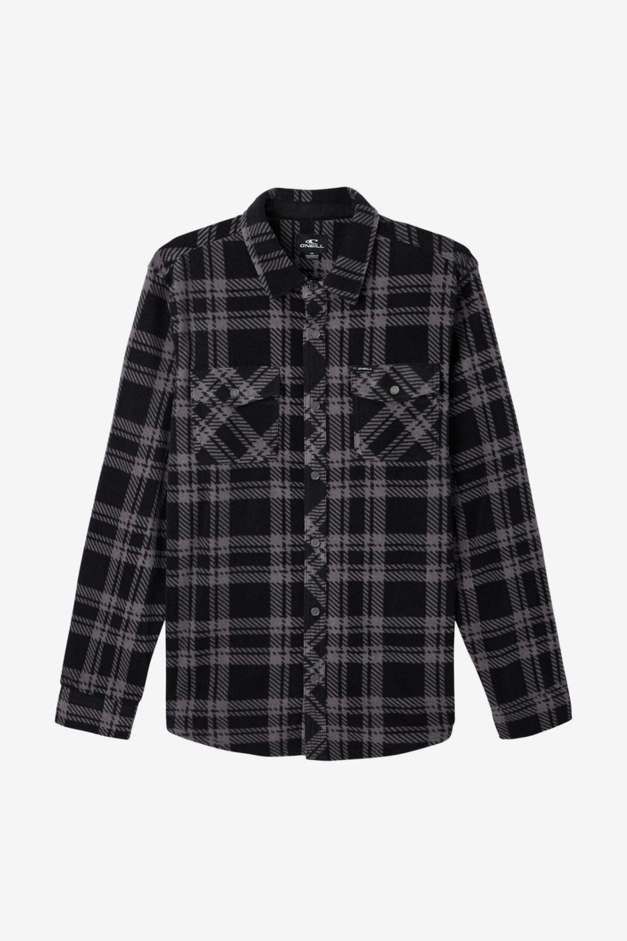 Boys * | O'Neill Boys Glacier Plaid Shirt Black