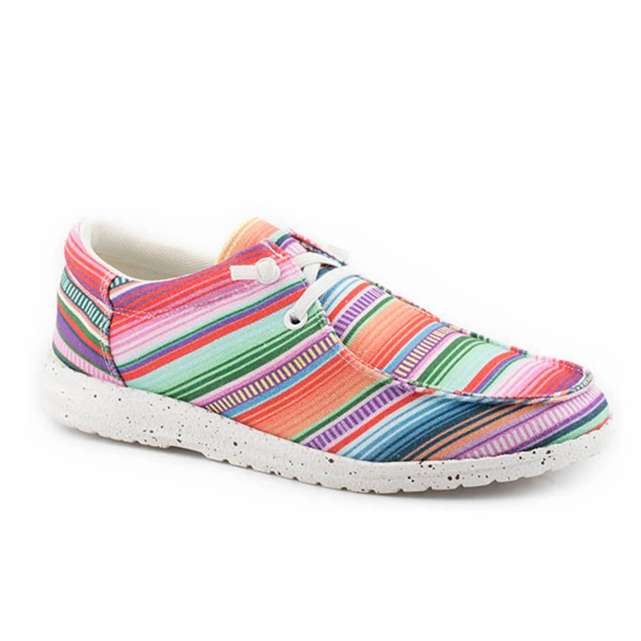 Boots & Shoes * | Roper Kid "Hang Loose" Pink Serape Shoe